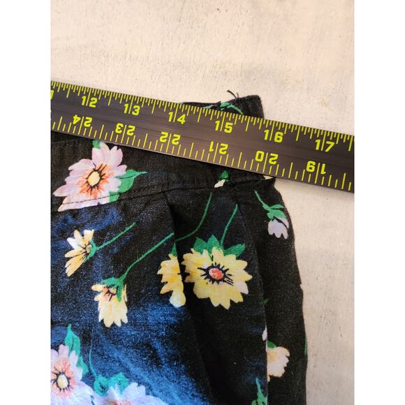 Loft Women's SZ Large Linen Floral Wide Leg Pants - Picture 6 of 8